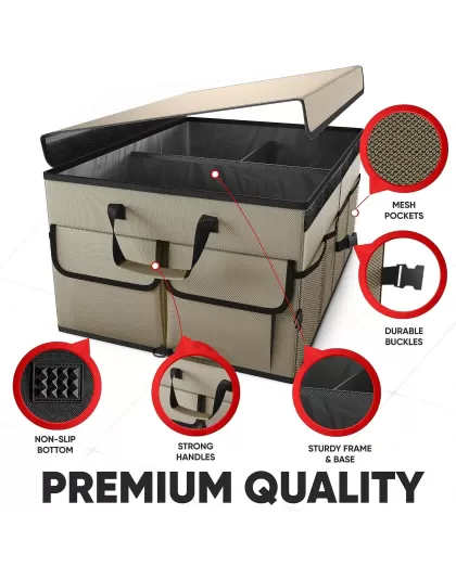 Non Slip Bottom Fabric Collapsible Storage Box Organizer