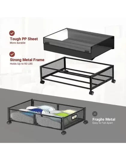 Large Underbed Organizer With Lid and Wheels