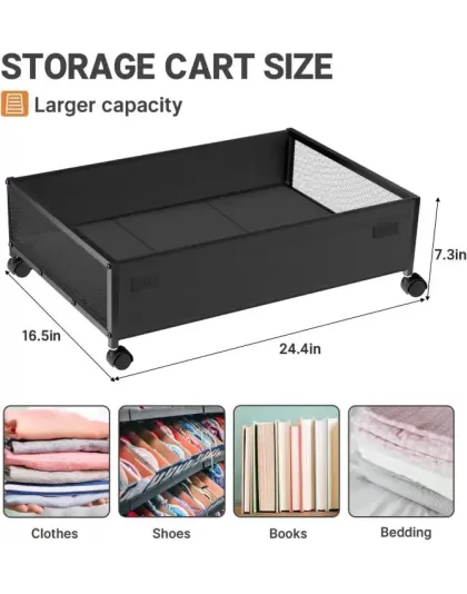 Large Underbed Organizer With Lid and Wheels