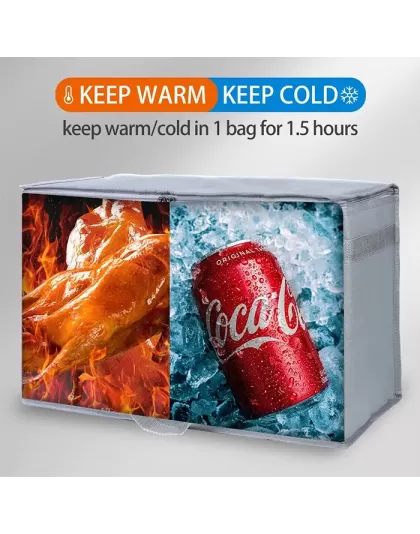 Triple-Layer Thermal Insulation Cooler Bags With Wippered Top