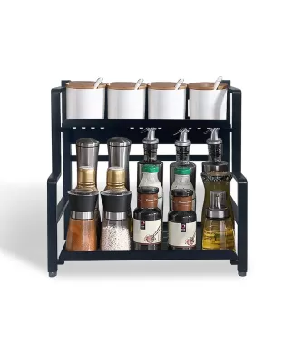 Stainless Steel Kitchen Spice Rack 2 Tier