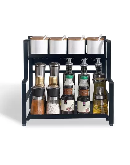 Stainless Steel Kitchen Spice Rack 2 Tier