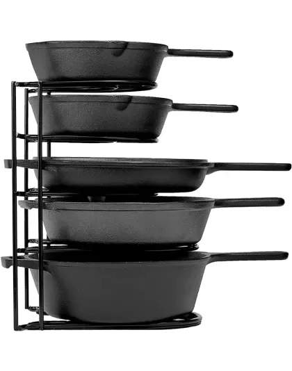 5 Tier Black Kitchen Pan Organizer