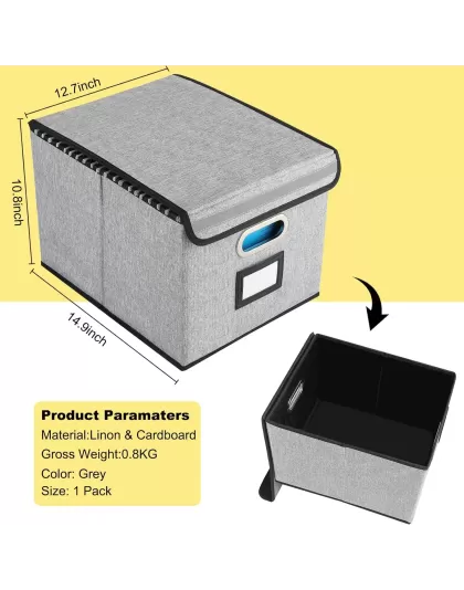 File Storage Box With Lid